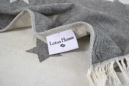 Плед Lotus Home - Star throw чорний 130x170 - мініатюра 5