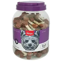 Wanpy Duck Jerky Dumbbells ВАНПІ КІСТКА-ГАНТЕЛЬ З В’ЯЛЕНОЮ КАЧКОЮ ласощі для собак, 1.2 кг