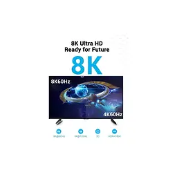 Кабель мультимедійний HDMI M to HDMI M 1.0m 8K60Hz black Vention (AANBF) - мініатюра 6