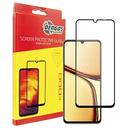 Стекло защитное Dengos Full Glue Realme C61 (black) (TGFG-372)