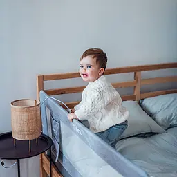 Бар'єр безпеки для ліжка MoMi Lexi XL Light Grey - мініатюра 7