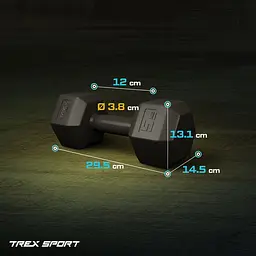 Гантелі для фітнесу композитні TREX Sport TX-005CD 2x5кг - мініатюра 5