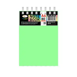 Блокнот А6 Апельсин В-БП6-80(Light-Green) 80 аркушів, пружина зверху
