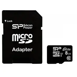 Карта пам'яті Silicon Power 8Gb microSDHC class 10 (SP008GBSTHBU1V10SP)