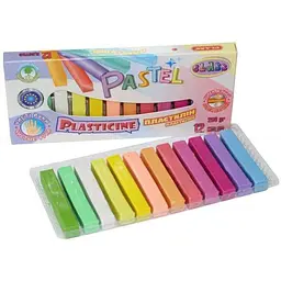 Пластилін CLASS 12кол. Чисті руки, ECO, PASTEL, 200гр 7653C, CLASS