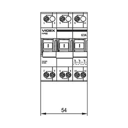 Перемикач навантаження 3п 63А VF-RS-PN363 VIDEX RESIST VIDEX (27907-000) - мініатюра 5