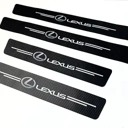 Захисна плівка накладка на пороги для Lexus Чорний Карбон 4 шт - мініатюра 2