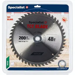 Диск відрізний Specialist+ по дереву 200x48Tx30/20/16 мм (51/1-20048)