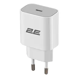 Мережевий зарядний пристрій 2E (1USB 3A) 30W Білий (2E-WC1USBC30W-W)