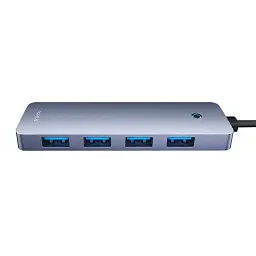 USB-хаб Baseus UltraJoy 4-Port HUB Lite 50cm Space Grey (USBA to USB3.0*4+Type-C5V) B0005280B811-01 - мініатюра 4
