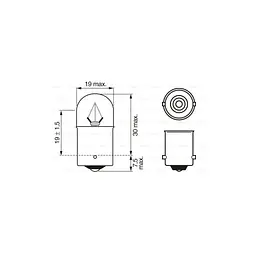 Автолампа Bosch 5W (1 987 302 510) - мініатюра 5