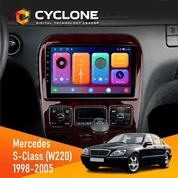 Штатна магнітола Mercedes-Benz S-Class (W220) 1998-2005 Cyclone C9-001 2x32 CPL Cyclone (НФ-00004394)