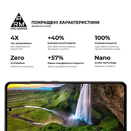 Захисне скло на OPPO Reno12 FS 5G/Reno12 F 4G з олеофобним покриттям, Pro, повне проклеювання, антистатичний і пиловідштовхуючий шар, 9H, самоклеючеся, 2.5D, на весь екран, антистатичний клей, ArmorStandart (ARM81826) - мініатюра 5