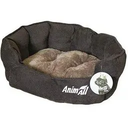 Лежак AnimAll Royal M для собак коричневий 53×47×21 см