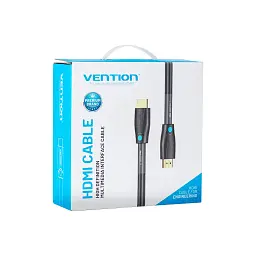 Кабель мультимедійний HDMI M to HDMI M 8.0m V2.0 4K60Hz black Vention (AAMBK) - мініатюра 2