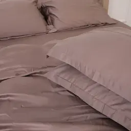 Простирадло на резинці MirSon Tencel №08 Beige 180x200 см темно-бежеве (2200009637506) - мініатюра 5