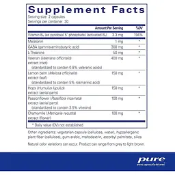 Вітаміни для спокійного сну Pure Encapsulations Best-Rest Formula 60 капсул - мініатюра 2