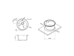 Кухонна мийка Kroner KRP Komposit GRB-510 (CV027408) - мініатюра 2