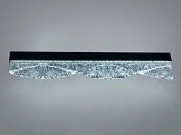 Настінний LED бра-планка Romin чорна 11 Вт скло - мініатюра 2