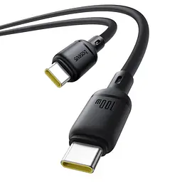 PD Кабель Baseus Silky Series Type-C to Type-C 100W 2m чорний P10377704113-01 - мініатюра 4