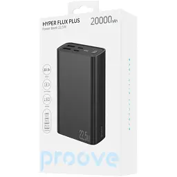 Зовнішній акумулятор Proove Hyper Flux Plus 20000mAh 22.5W Black (PBF222120001) [131438] - мініатюра 2