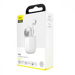 Бездротові навушники Baseus W04 TWS білі (28933 white) - мініатюра 2