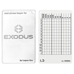 Мнемонічний планшет Lapua Seed phrase keeper for Exodus (LSPKM)