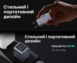 Мережевий GaN-зарядний пристрій UGREEN Nexode Pro X703 1 вихідний порт USB-C (35006) - мініатюра 2