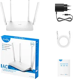 Маршрутизатор Cudy WR1300, AC1200 Gigabit Wi-Fi Mesh Router (WR1300)