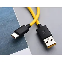Кабель Data Cable Fast Charging 27W / 3A 1m USB на Type-C / USB-C для Realme yellow - мініатюра 8