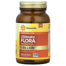 Пробіотики 15 млрд КУО Renew Life Ultimate Flora Probiotic 30 веганських капсул