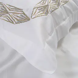 Набір постільної білизни з вишивкою та жакардовим покривалом Dantela Vita - Alina gri-bej євро - мініатюра 14