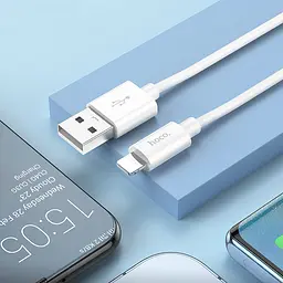 Дата кабель Hoco X 87 Magic silicone USB to Lightning (1 m) White - мініатюра 6