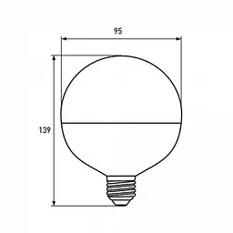 Лампочка Eurolamp G95 12W E27 4000K (LED-G95-12274(Amber)) - мініатюра 3
