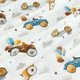 Пелюшки фланелеві Cosas Racing Cars 100x120 см, бірюзові - мініатюра 4