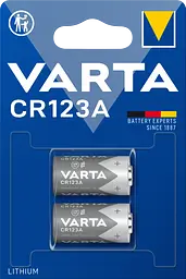 Батарейка Varta Photo CR 123A Bli 2 Lithium, 2 шт. (6205301402)