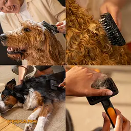 Масажна щітка Fiskars Pet Care для вичісування та догляду (2009140) - мініатюра 3