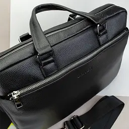 Портфель шкіряний для ноутбука 13" та документів А4 DRL19286-6 чорний - мініатюра 4
