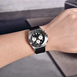 Наручний годинник чоловічий PD-1705-1 Silver-Black Pagani Design acs0031123 - мініатюра 2