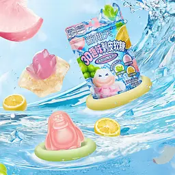 Жувальні цукерки Xingqitian Fruity Soda Gummy Candy with 3D Animal Surprise 60г - мініатюра 2