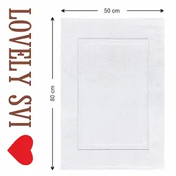 Рушники для ніг Lovely Svi – бавовна / махра - 50 x 80 см – Білий (22402487) - мініатюра 2