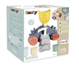Іграшка для ванни Smoby Little Водяний млинок. Бегемот, з аксесуарами (140405) - мініатюра 3