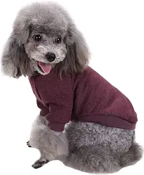 Кофта для собак та котів EcoToys Burgundy XS ряба бордова A: 20 см B: 33 см C: 16 см X-7123 - мініатюра 3