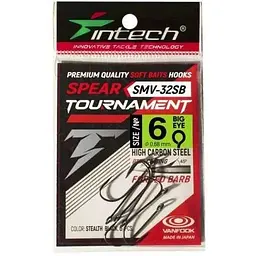 Гачки одинарні INTECH Tournament Spear 6 (6шт/уп) SMV-32SB