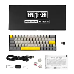Клавіатура ігрова механічна бездротова EPOMAKER EP-64-BM Black 2.4G/BT/USB RGB Mulan Switch Linear - мініатюра 3