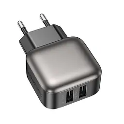 Мережевий зарядний пристрій Borofone BAS51A Absolute dual-port charger чорний - мініатюра 3