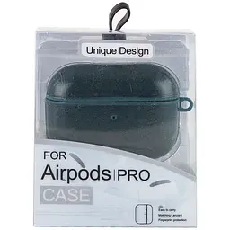 Шкіряний футляр Leather series для навушників AirPods Pro Зелений - мініатюра 5