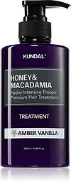 Кондиціонер для волосся "Бурштинова ваніль" 500 мл Kundal Honey & Macadamia Treatment Amber Vanilla