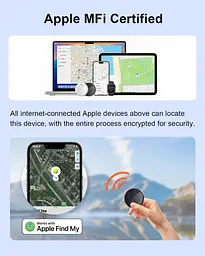 Bluetooth-трекер Nutale для Apple Find My, брелок для ключів iOS - мініатюра 2