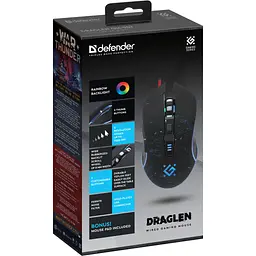 Мишка Defender Draglen GM-907 RGB USB Black (52907) - мініатюра 4